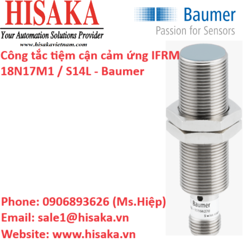 Công tắc tiệm cận cảm ứng IFRM 18N17M1 / S14L - Baumer